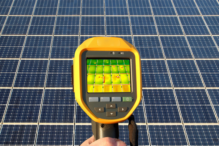 Auch mit Monitoring werden Fehler im Solarpark schnell sichtbar.  - © mitifoto - stock.adobe.com
