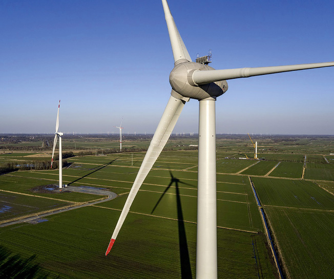 Das Windtestfeld Nord - ein Schaufenster der Windindustrie. - © Foto: ENERCON
