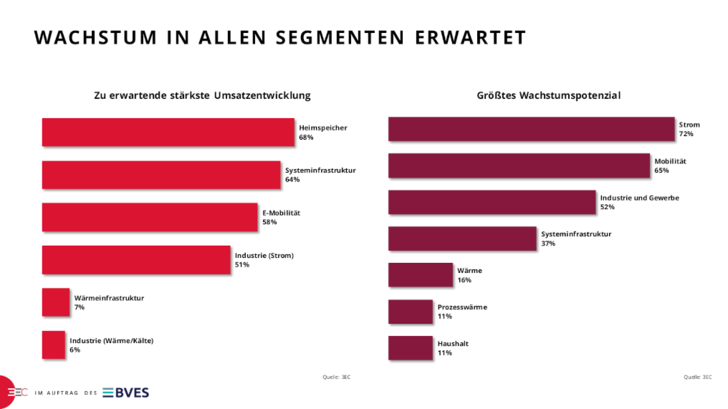 Die Potenziale für Speicher sind groß die Erwartungen, diese zu heben, aber immer noch durchwachsen. - © BVES
