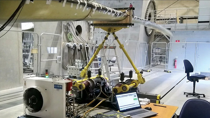 Rotorblatttest - Siemens Energy entwickelt in Kooperation mit der Technischen Universität Dänemark spezielle Methoden der Zustandsüberwachung von Rotorblättern - mit Hilfe eines digitalen Zwillings.