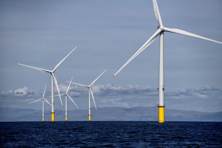 Ørsteds Offshore-Windpark Walney vor der britischen Küste.