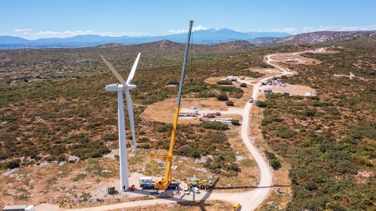 Windturbine in Frankreich.