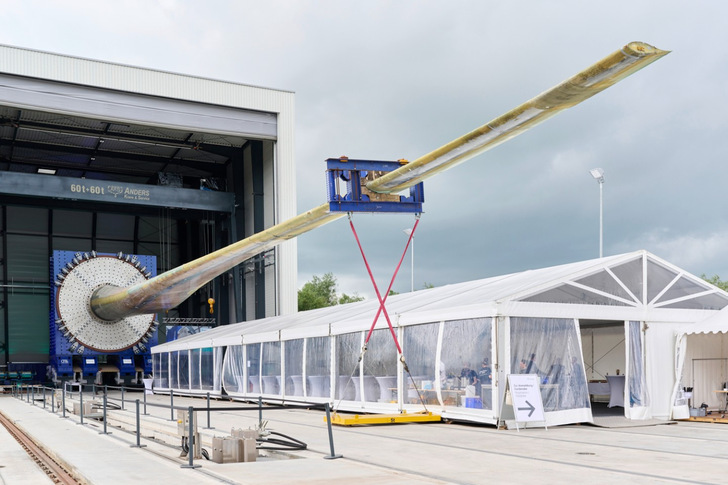 Rotorblätter von 115 Metern Länge und mehr können in Bremerhaven getestet werden.