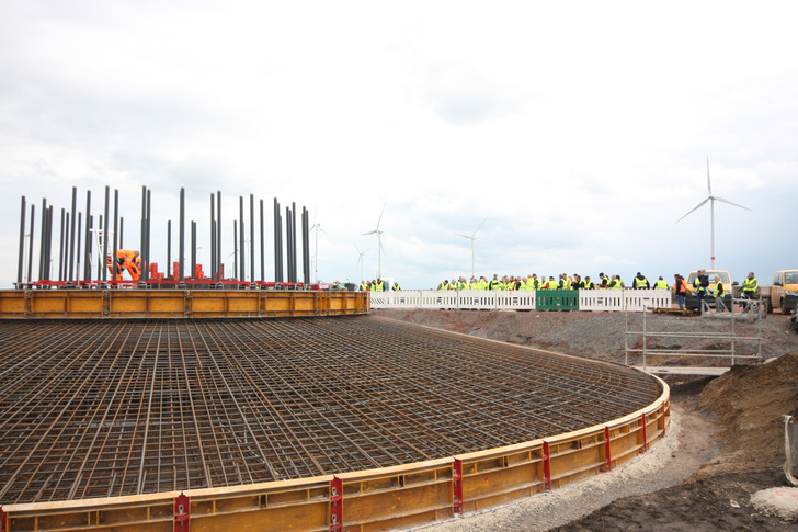 Repoweringprojekt Gevensleben der Landwind-Gruppe. Guss der Fundamente und öffentliche Besichtigung, 2023