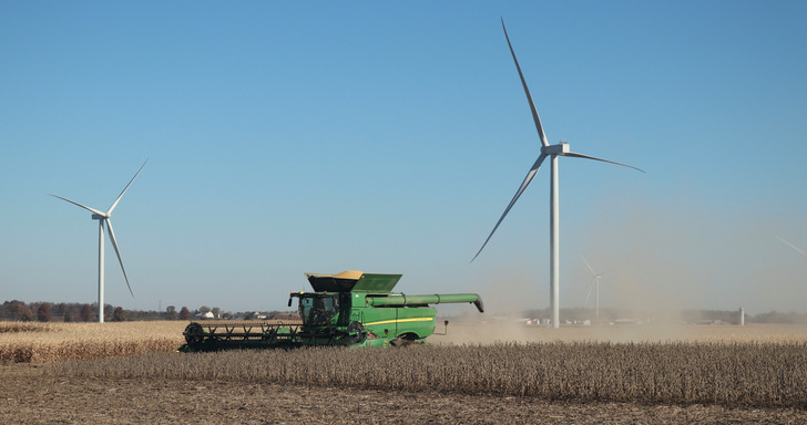 Symbolbild: Wind farm Scioto Ridge, Ohio, USA, 250 Megawatt, 2019 war Baustart, Ende Frühjahr 2021 ging es ans Netz. - © RWE
