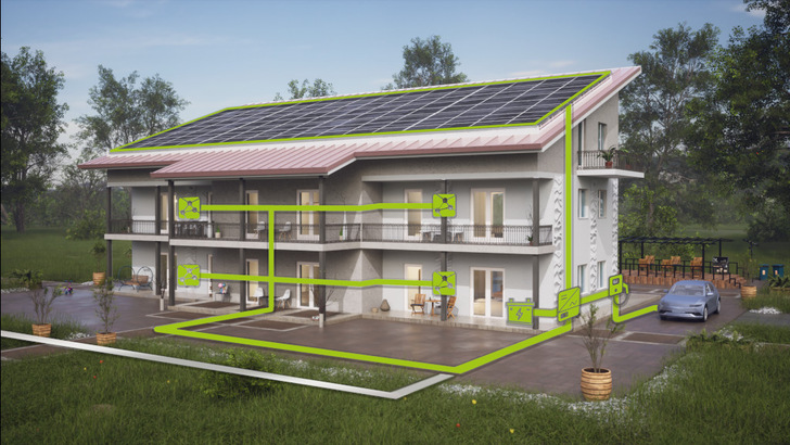 Die kombinierte Software- und Hardwarelösung von Pionierkraft verteilt den Strom aus der Solaranlage und dem Speicher dorthin, wo er gebraucht wird. - © Pionierkraft
