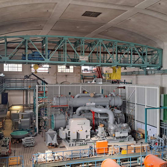 Die neue Großwärmepumpe in Stuttgart.