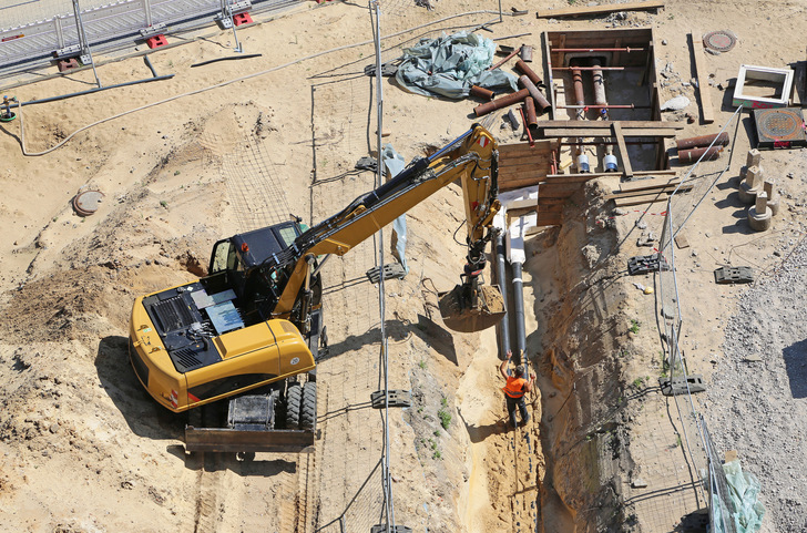 Fernwärme, hier der dafür erforderliche Infrastrukturbau, wird im Rahmen der Wärmewende elementar. 