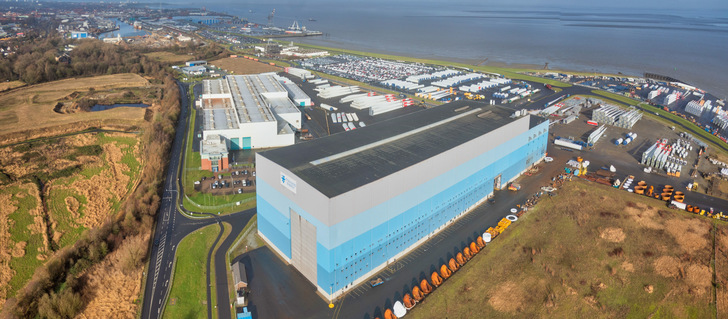 So soll die Monopile-Produktion in Cuxhaven aussehen.
