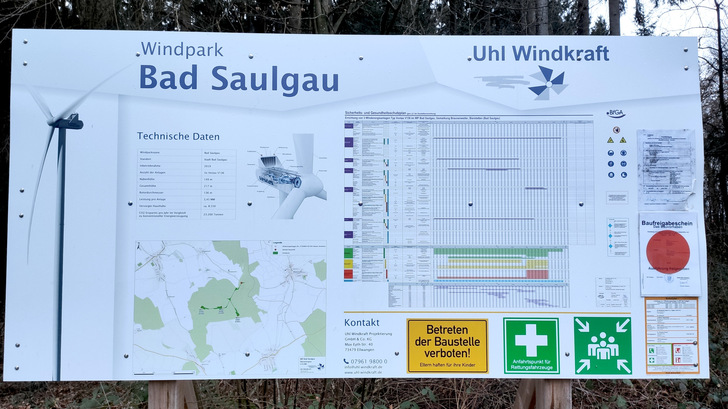 Oberschwäbischer Windpark bei Bad Saulgau, bisher der einzige weit und breit in der Region