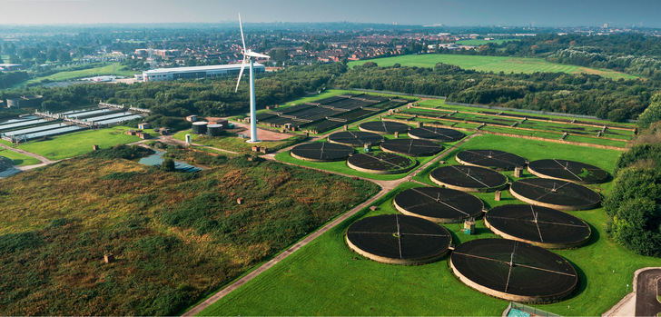 EWT-Anlage der Fazakerley Waste water Treatment Works – ein Eigenverbrauchsprojekt in Stonebridge Lane, Liverpool L10 5HA.