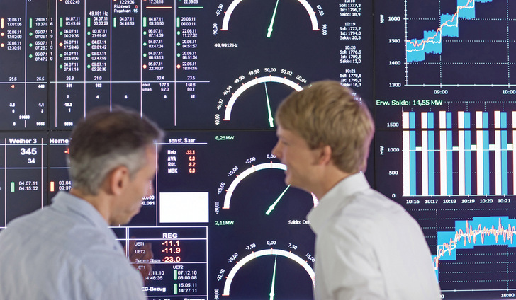 Steag-Mitarbeiter in der Netz-Lastwarte