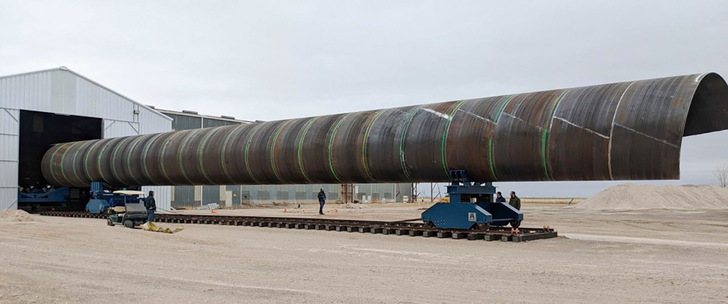 Keystone Tower Systems im Februar mit dem ersten spiralförmig geschweißten kommerziellen Turm