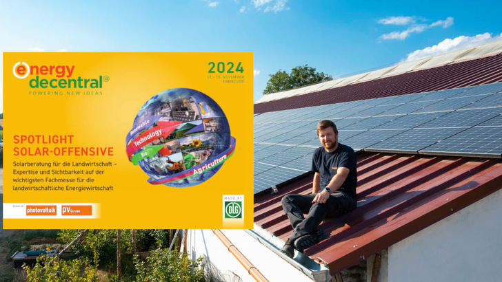 Landwirte können auf der EnergyDecentral mit Anbietern aus der Photovoltaik- und Speicherbranche konkrete Solarprojekte planen.