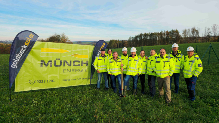 Der Spaten ist gestochen. Der Solarpark in Gornau ist nicht das erste gemeinsame Projekt von Goldbeck Solar und Münch Energie.