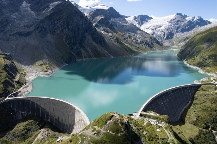 Der Speichersee Mooserboden in Österreich