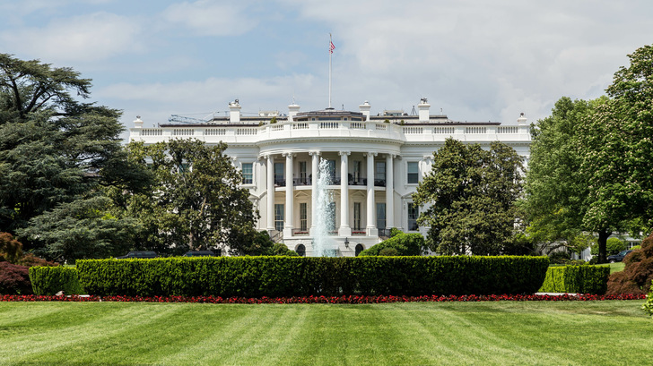 Das Weiße Haus, Amtssitz des US-Präsidenten in Washington