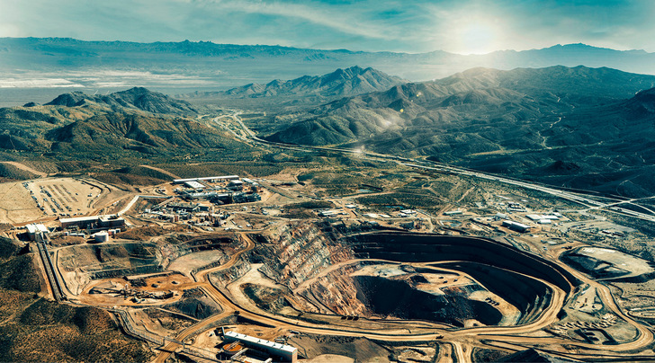 Februar 2022: Die Mountain-Pass-Mine für Seltene Erden ist die einzige aktive Bergbau- und Prozessanlage für den schwer zu gewinnenden Energie-Tech-Rohstoff der USA. Betreiber ist MP Materials.