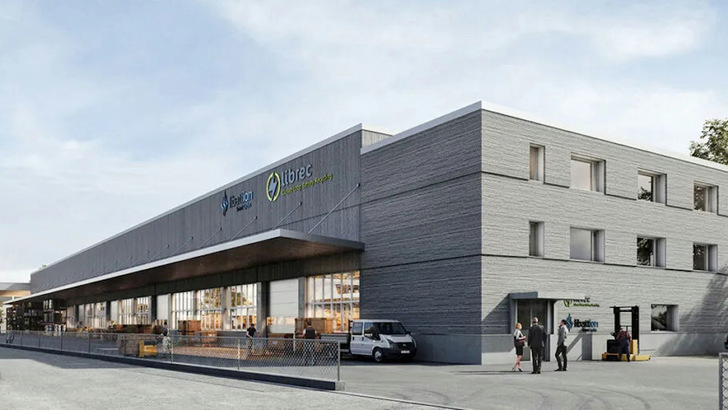 In diesem nagelneuen Gebäude in Bibrist produziert Libattion Second-Use-Solarspeicher – auch mit upcycelten Batterien von Librec.