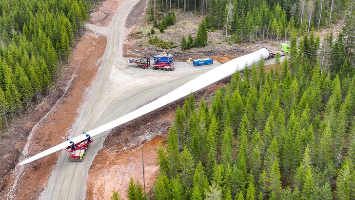 Windenergie in Schweden: Der bau des 140-Megawatt-Windparks bei Bruzaholm hat begonnen - © Vattenfall