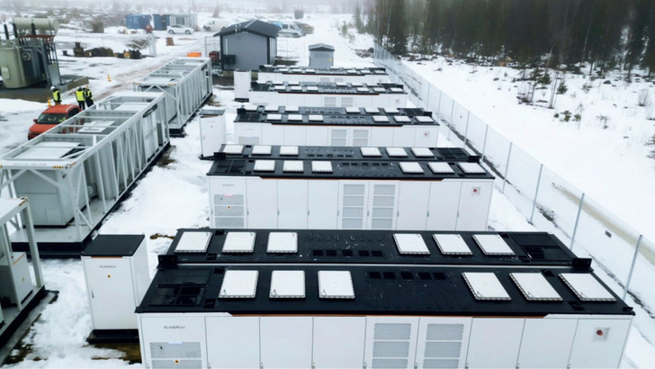 Der Speicher von Sungrow muss im Norden Finnlands extremen Witterungsbedingungen standhalten. - © Sungrow