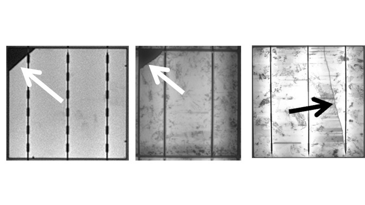 Mikrorisse können sehr unterschiedlich aussehen und entsprechend unterschiedliche Auswirkungen auf die Modulleistung haben.