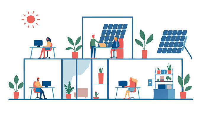Forscher denken über Solarstrom für alle nach.