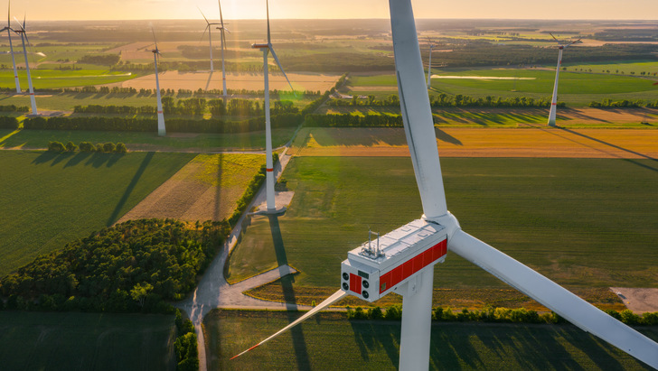 VSB-Windpark Elster nach dem fertig gestellten Repowering