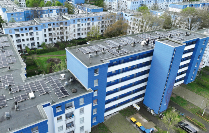 Mehrfamilienhäuser bieten viel Dachfläche für PV.