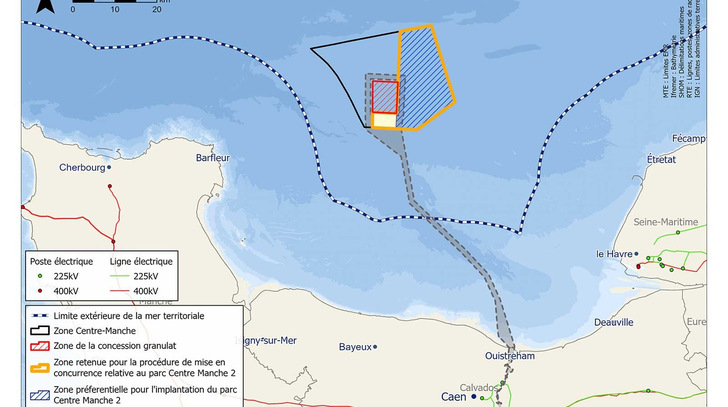 Ausschreibungszone Centre Manche 2 in der Normandie