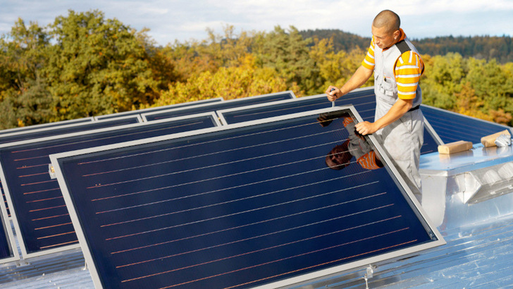 Die Solarthermie gilt als Erfüllungsoption für die Biotreppe.
