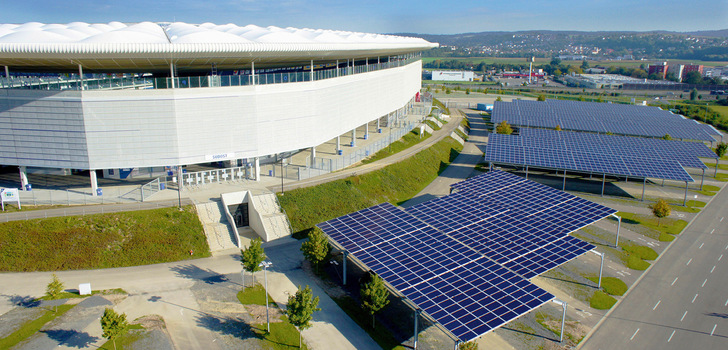 Solarparkplatz des Fußball-Bundesligisten TSG Hoffenheim