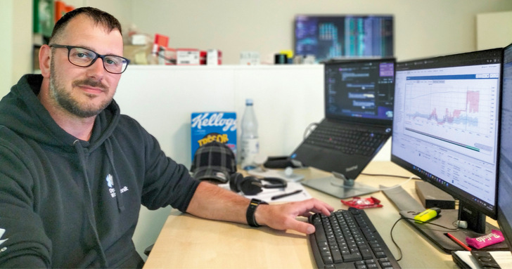 Tim Engelkes, Remote Troubleshooter und Site Planner, Deutsche Windtechnik, auf Borkum