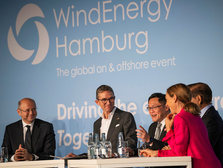 Diskussionsrunde auf der Windenergy Hamburg 2024
