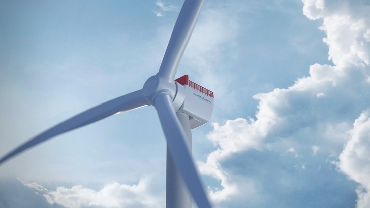 100 Offshore-Anlagen der 14-Megawatt-Turbine  SG 14-222 DD werden den 1,4-Gigawatt-Windpark Sofia bestücken.