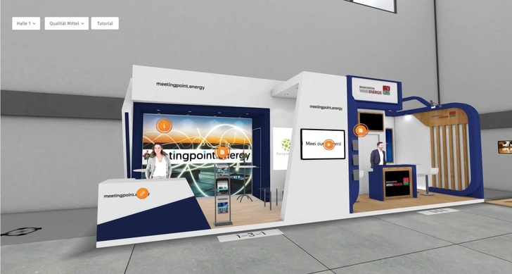Beispiel für einen virtuellen Messestand. 