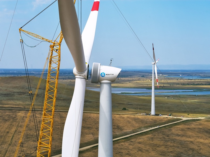 Russisches Windprojekt mit Lagerwey-Turbinen.  - © Rosatom