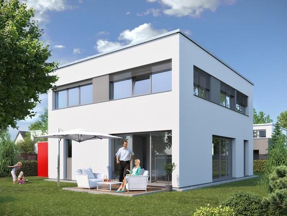 Das Energiehaus produziert und speichert genügend Strom für die Bewohner.