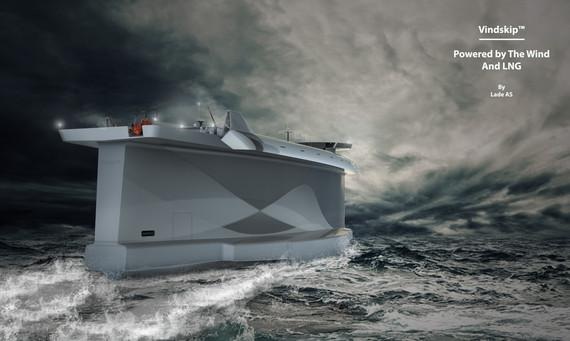 Wind, Aus der Forschung | Ein Koloss der Meere mit einem Rumpf wie ein Segel: Vindskip fährt mit Flüssigerdgas und der Kraft des Windes.