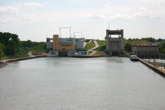 Schleuse Uelzen in Wrestedt, Unterwasser.