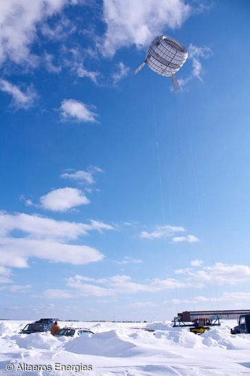 Der Windballon in der Höhe. - © Foto: Altaeros Energies