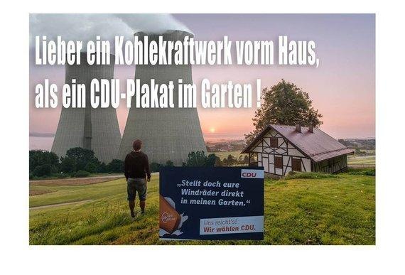 Landtagswahlkampf NRW | Zur Erinnerung: Mit solch harten Bandagen ging es im Landtagswahlkampf für und gegen die Windkraft. - © BWE-Regionalverband Paderborn-Höxter-Lippe