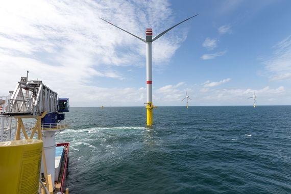 Nordsee One | Senvion-Windturbine 6.2M126 mit 6,15 Megawatt im Offshore-Windpark Nordsee One.