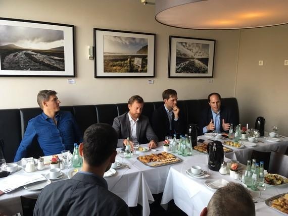 Vorstellung der Eco Innovation Alliance (v.l.): Philipp Pausder, Thermondo, David Wortmann, DWR Eco, Philipp Schröder, Sonnen, Jochen Wermuth, Wermuth Asset Management.