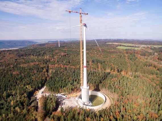 Naturstromspeicher Gaildorf 2 | Naturstromspeicher Gaildorf: Bauarbeiten im Herbst. - © Holger Hessenthaler/Max Bögl Wind AG