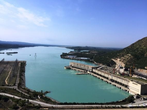 Das Wasserkraftwerk Tarbela in Pakistan.