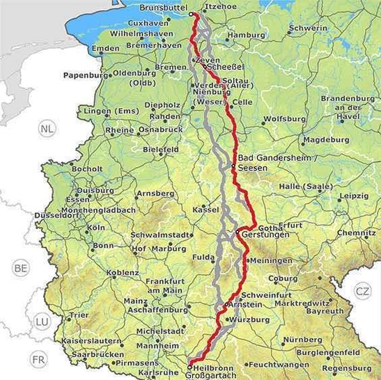 stromautobahn 1 | Südlink, Variante durch Westthüringen - © Bundesnetzagentur