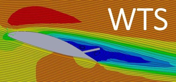 WTS_Logo_aktuell | Die passiv sich aufstellende Rückstromklappe verwirbelt den Luftstrom (rot=stark, blau=schwach). - © WTS