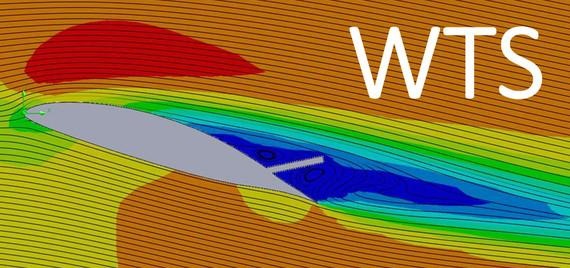 WTS_Logo_aktuell | Die passiv sich aufstellende Rückstromklappe verwirbelt den Luftstrom (rot=stark, blau=schwach).