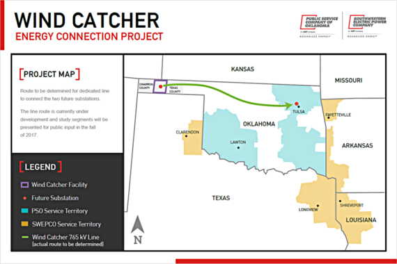 Wind Catcher Projekt, Oklahoma, USA | Die Stromleitung des Wind-Catcher-Projektes von West- nach Ost-Oklahoma wird nicht realisiert werden.
